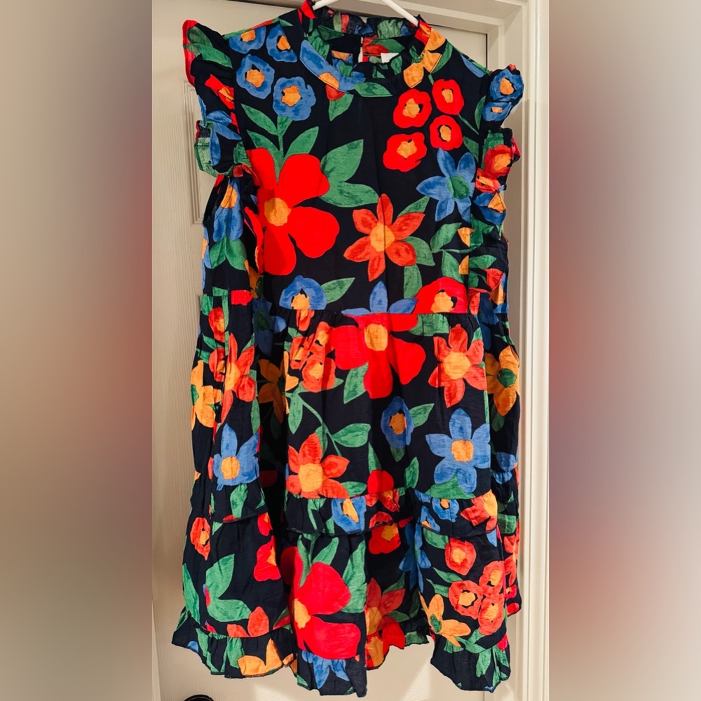 Red and Orange Flutter Sleeve Sundress